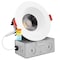 Luxrite 4 Inch LED Recessed Downlight 5 CCT Selectable 2700K-5000K 15W 1100LM Dimmable Baffle Trim LR24950 LR24953-1PK - alternate 1
